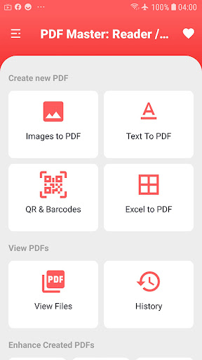 Android application PDF Master: Reader & Converter screenshort