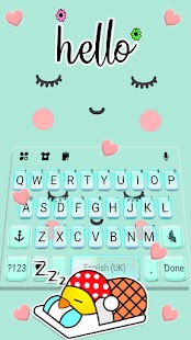 Cute Sweet Face Keyboard Theme Screenshot