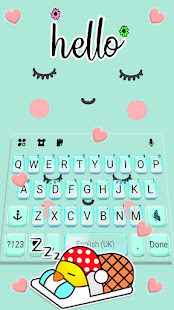 Cute Sweet Face Keyboard Theme 7.2.0_0321 APK screenshots 3