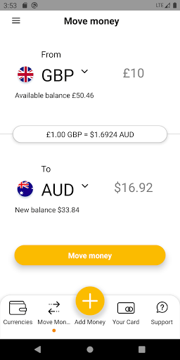 Hays Travel Currency Card Screen 2