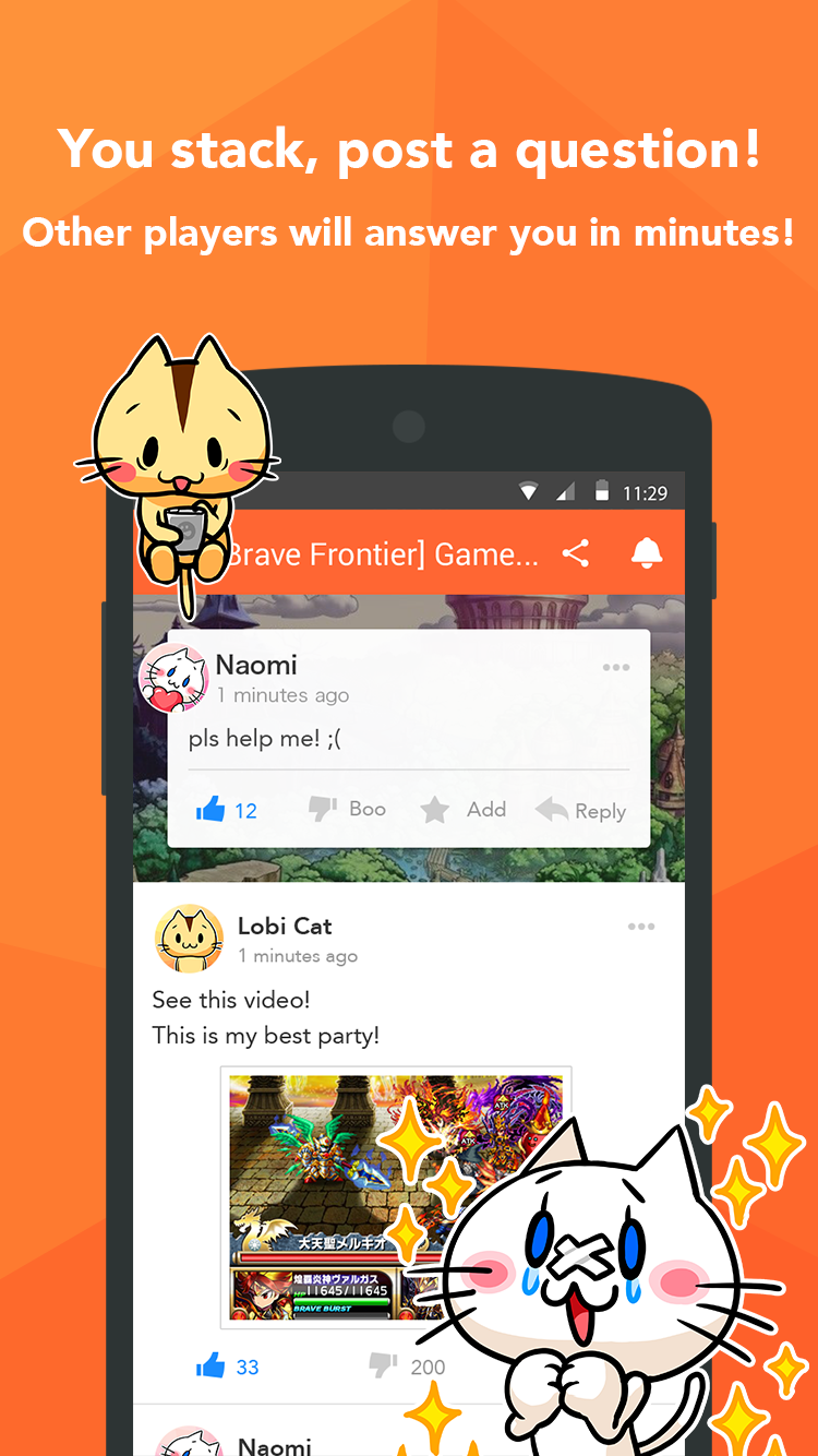 Android application Lobi Free game, Group chat screenshort