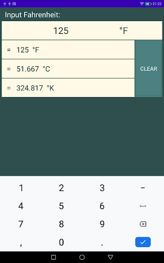 Fahrenheit, Celsius, Kelvin screenshot 4