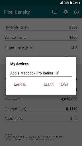 Pixel Density Screen 2