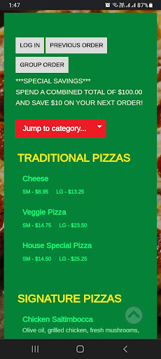 New England House of Pizza Screen 3