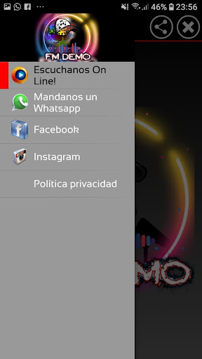 Android application FM DEMO SCM screenshort