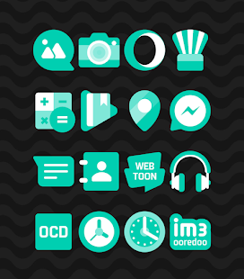 Turquoise - Screenshot ng Icon Pack