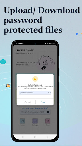 Screenshot of LinkFileShare: Send via link