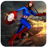 Super Girl Captain: American Avenger Squad icon