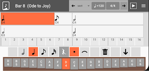 Kalimba score editor Plus Screen 2