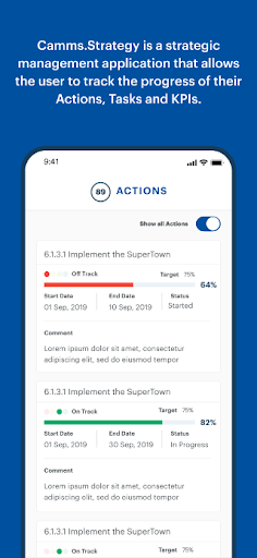Android application Camms.Strategy screenshort