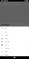screenshot of Brother iPrint&Label