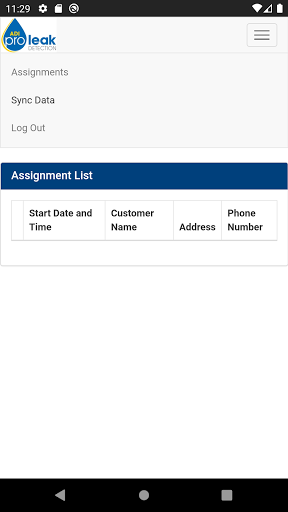 Android application ADI Leak Detection App screenshort