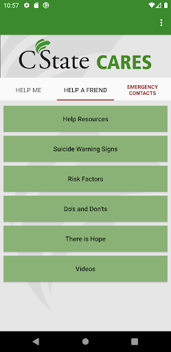 Android application CState Cares screenshort