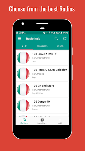 Android application Radio Italy screenshort
