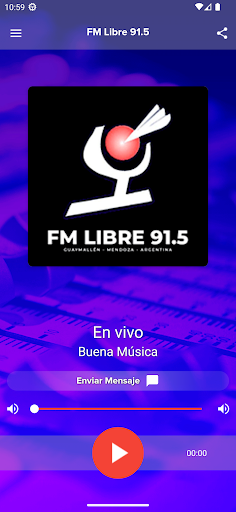 Android application FM Libre 91.5 screenshort