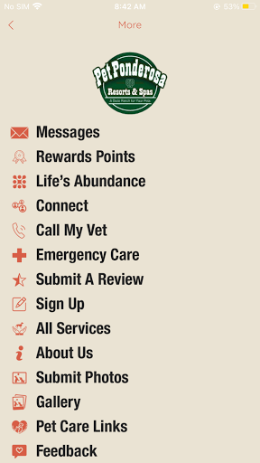 Pet Ponderosa Resorts & Spas Screen 2