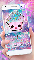 screenshot of Galaxy Candy Cupcake Theme