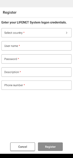 Android application LIFENET Mobile Gateway screenshort