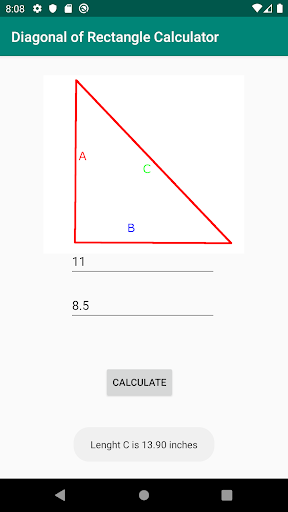 Diagonal of Rectangle Calculat