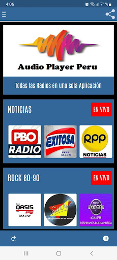 Audio Player Peru Screenshot 1 - AppWisp.com