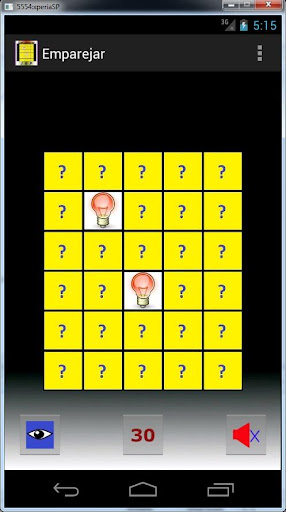 Android application Emparejar screenshort