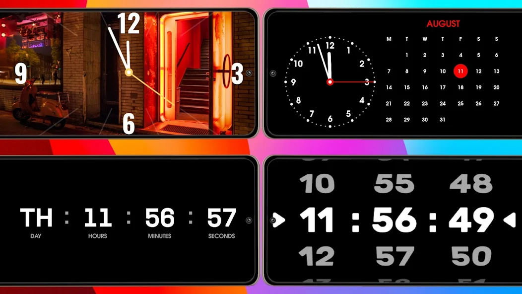 Stylish and Functional iOS Digital Clock for Android