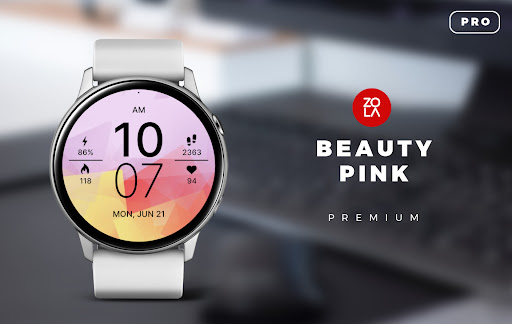 Android application Beauty Pink Pro Watch Face screenshort