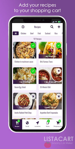 Android application Listacart: Grocery Shopping Li screenshort