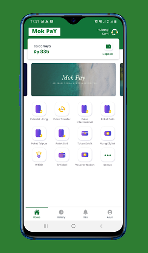 MoK PaY : Pulsa, Ppkb, Token l Screen 2