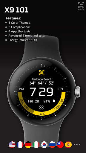 Android application X9 101: Digital Watch Face screenshort