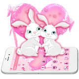 Roseat Cute Pink capon Rabbit Theme icon