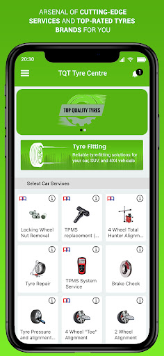 Android application TQT Tyre Centre screenshort