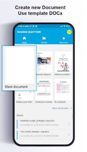 Android application Word Editor: Docx Editor screenshort