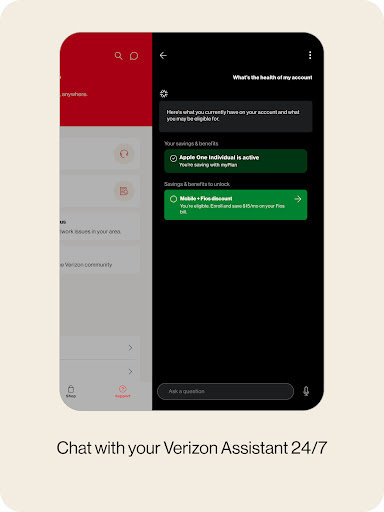Screenshot of My Verizon
