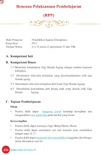 Buku Guru Kelas 4 Pend Agama Khonghucu Revisi 2017