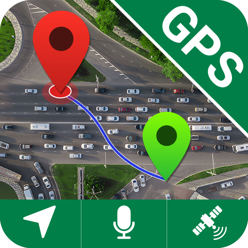 GPS Navigation Map Route Find  Icon