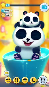 Pu 熊猫虚拟宠物和寵愛可爱游戏的孩子