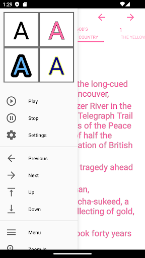 Android application zBook: Back to God's Country screenshort