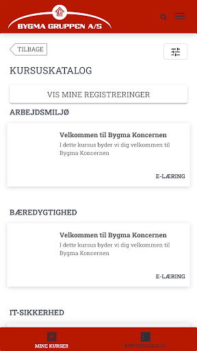 Bygma Læringsportal Screen 2