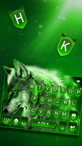 Android application Wild Night Wolf Keyboard Theme screenshort