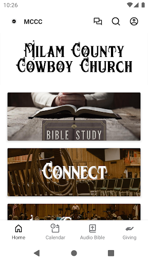 Android application Milam County Cowboy Church screenshort
