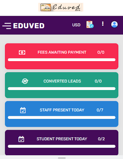 Eduved School App Screen 2