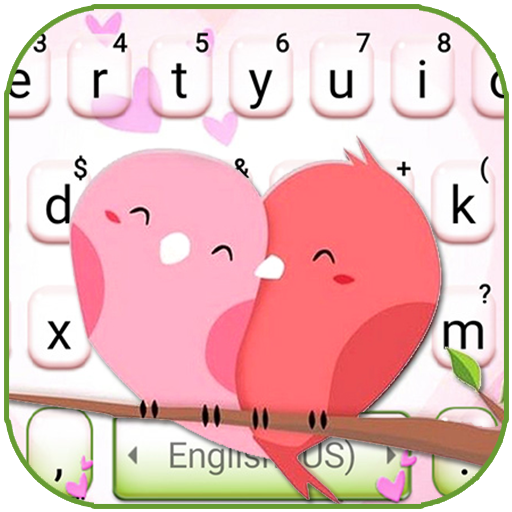 最新版、クールな Cute Birds Love のテーマキーボード Windowsでダウンロード