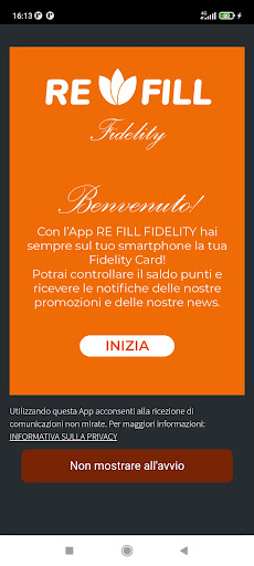 Android application ReFill Fidelity screenshort