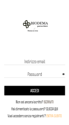 Android application Biodema Parrucchieri screenshort