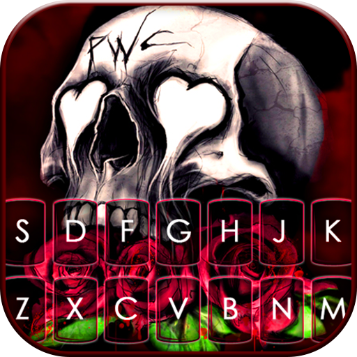 Skull Roses Keyboard Theme  Icon