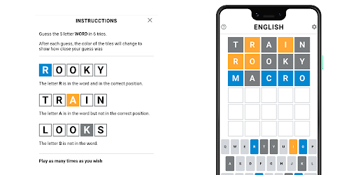 Android application Wheedle Game screenshort