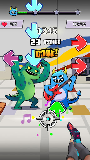 Android application Beat Shooter Night: Rap Battle screenshort