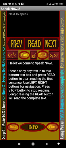 Android application SpeakNow screenshort