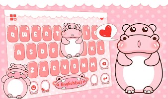 screenshot of Pink Cute Hippo Theme